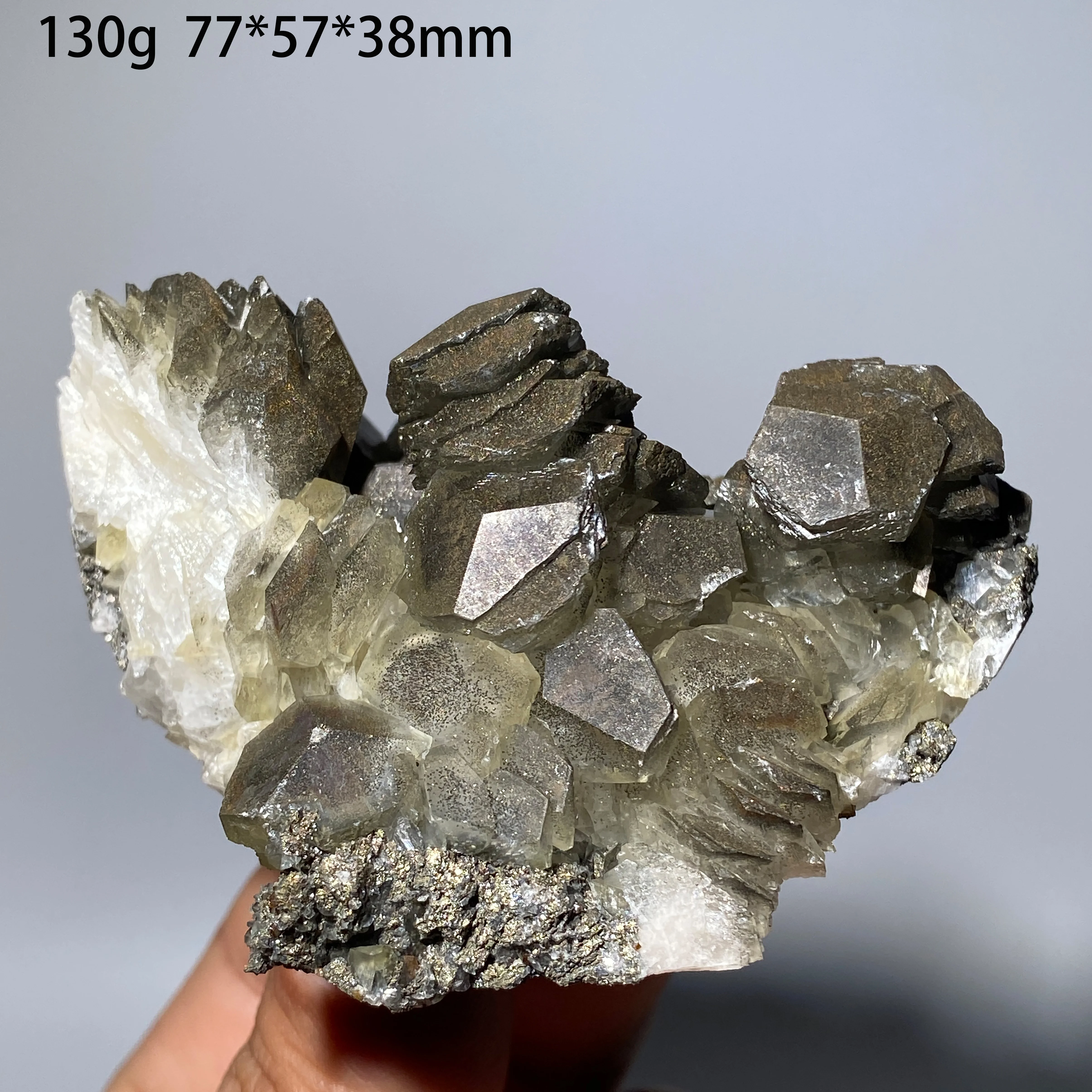 Natural Grey Calcite Specimen Raw Stone Crystal Cluster for Teaching Meditation Healing Energy Home Decor Gift