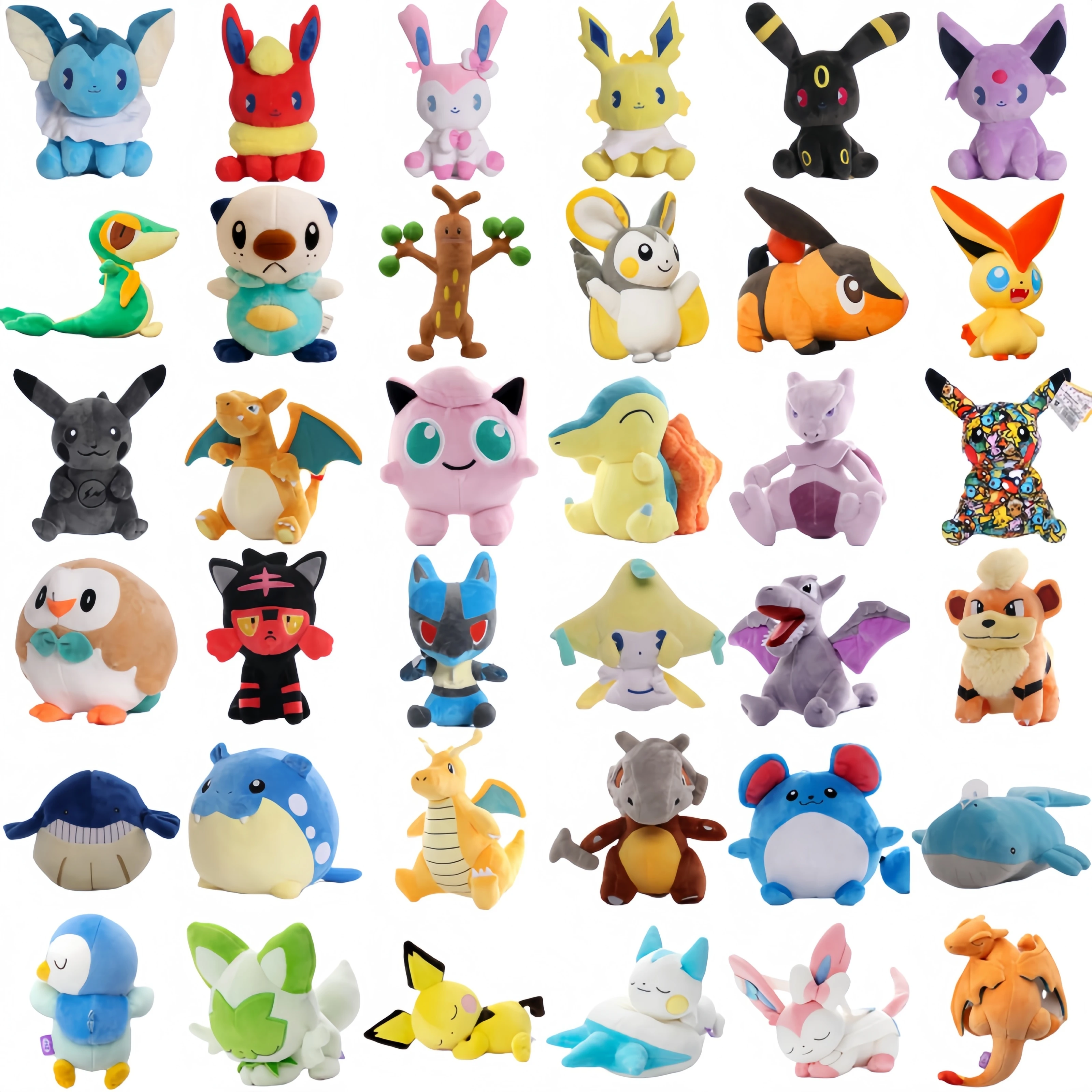 

Pokemon Elf Plush Pikachu Toys Q Eevee Lucario Tepig Victini Oshawott Stuffed Doll Sprigatito Sudowoodo Plushies Xmas Gifts