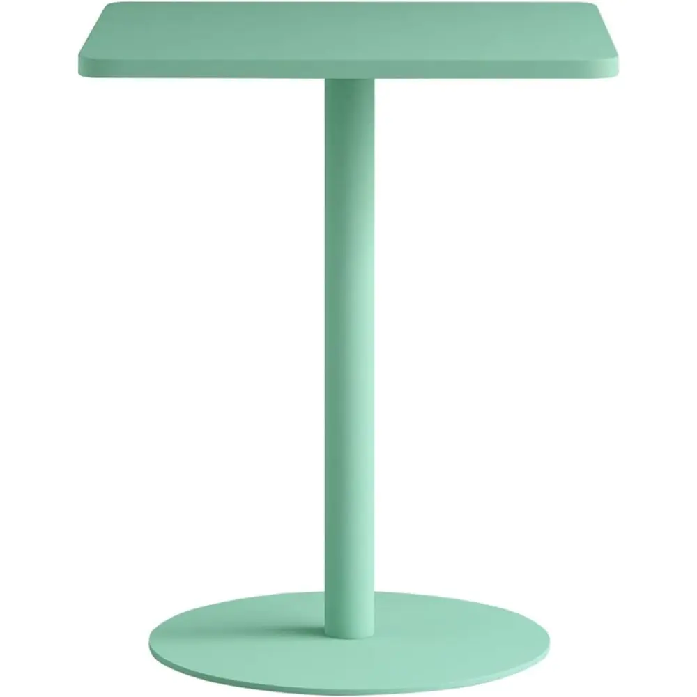 طاولة بار ذات ارتفاع مربع، طاولات حانة طويلة مع قاعدة معدنية، للاستخدام الداخلي والخارجي، طاولة حانة بيسترو لتناول الطعام