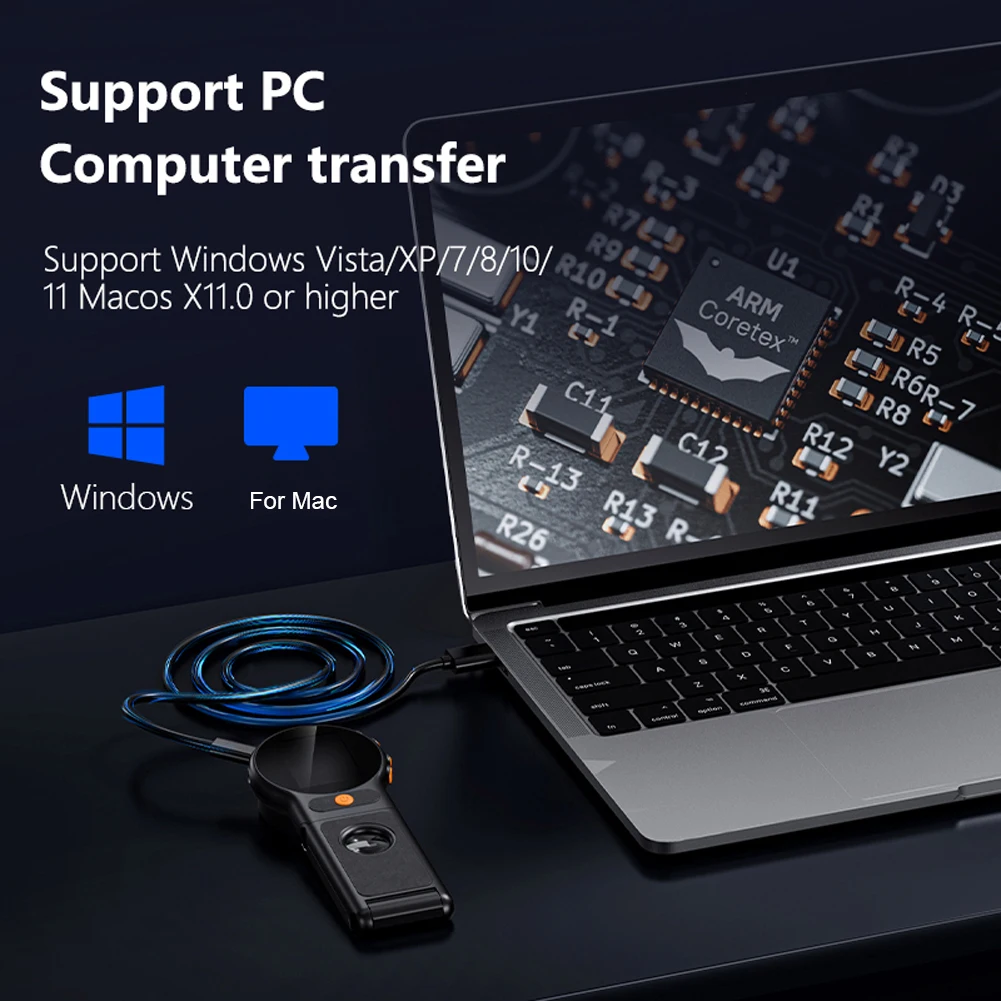 500X Magnification Digital Microscope 2MP HD Electronic Coin Magnifier Rechargeable Microscope Camera for Jewelry Watch Repair