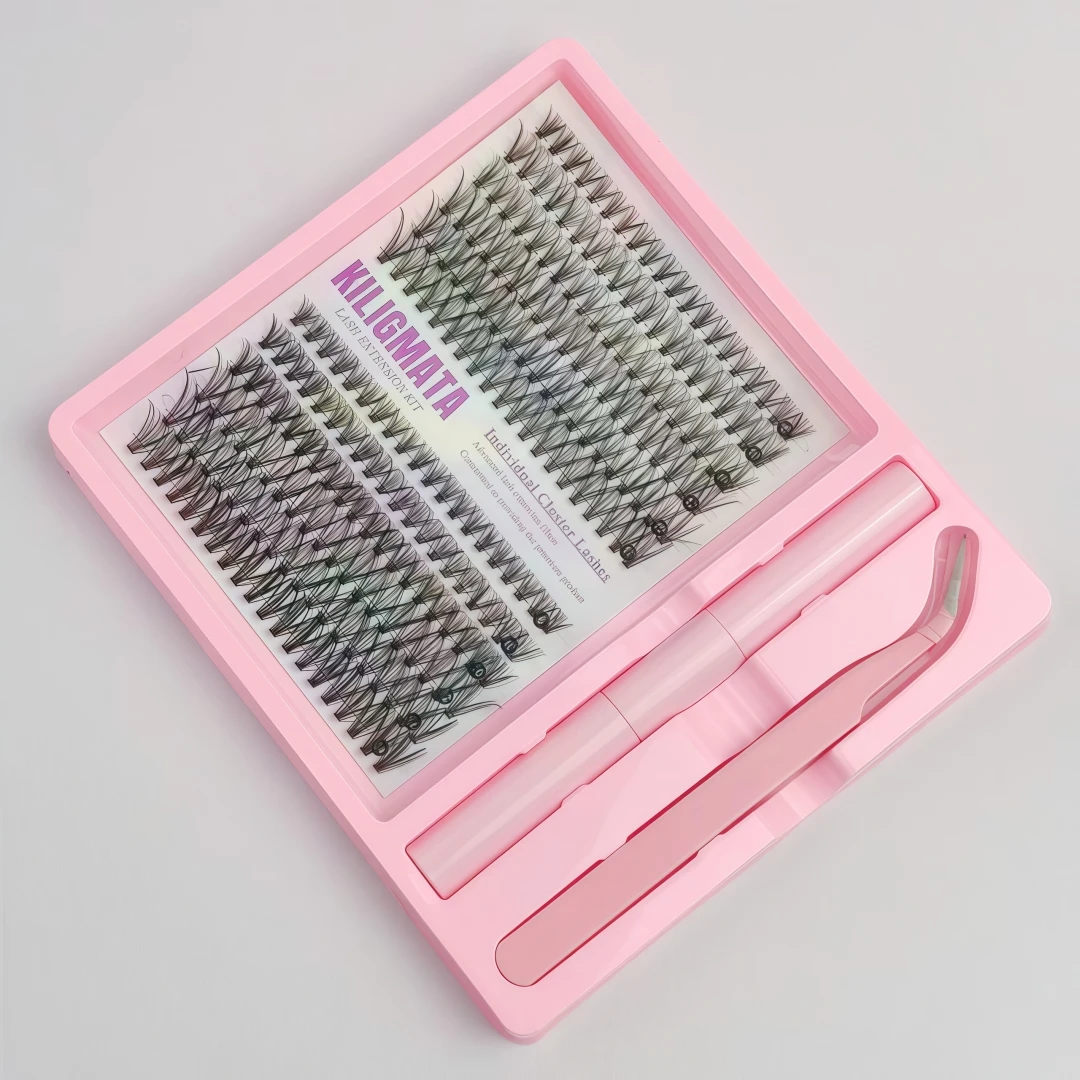12 Reihen Wimpern im europäischen und amerikanischen Stil, 30P+40P, natürliche, dichte, segmentierte, großvolumige, individuelle Cluster-Wimpern für den einfachen Auftrags, Ultra – Detail 5