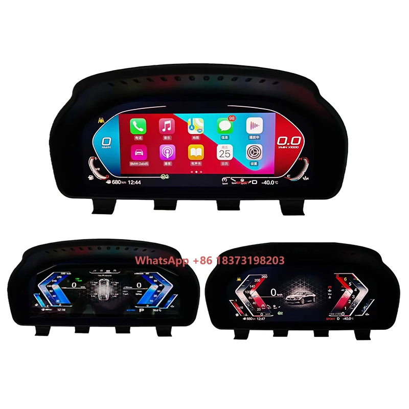 

Upgrade LCD Digital Cluster Speedometer Instrument with Carplay New Auto Meter for 5 Series E60/E61 2003-2010