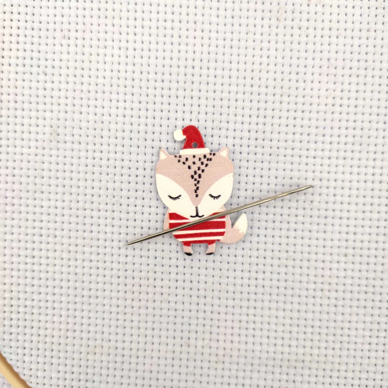 Christmas Needle Minder Magnetic Set Fox Needle Keeper Finder Sewing Magnet Embroidery Accessories Cross Stitch Tools