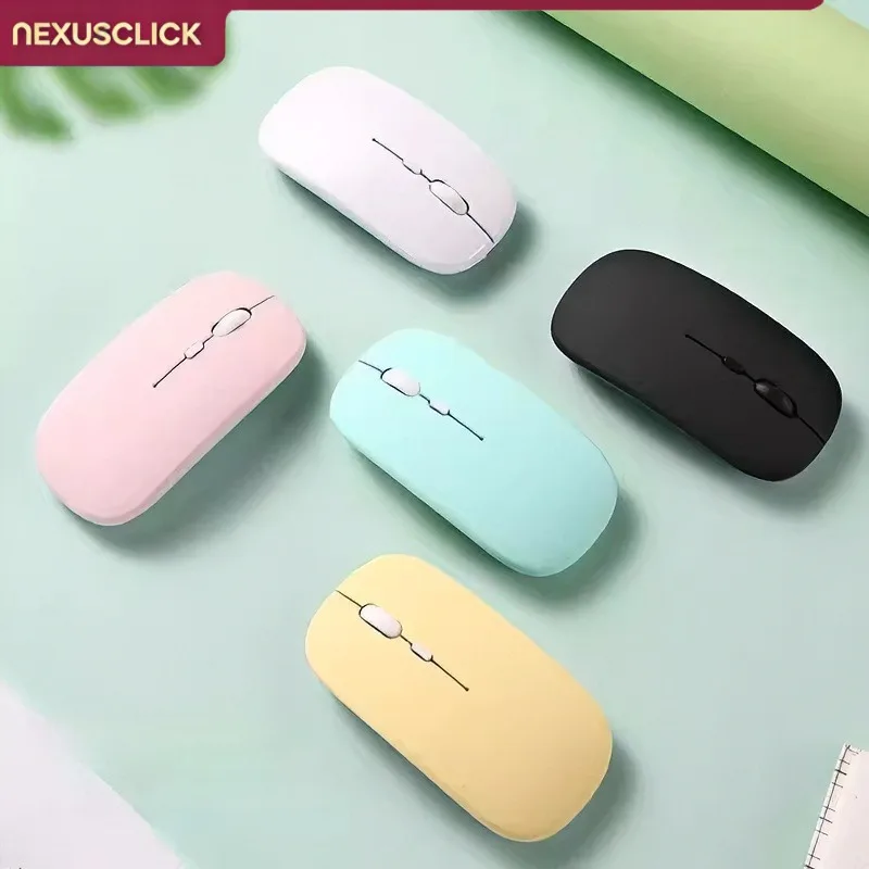 NexusClick Slim Wireless Mouse 2.4GHz Optical 1600DPI Silent Ergonomic Mice Portable USB Receiver For Computer Office Gaming