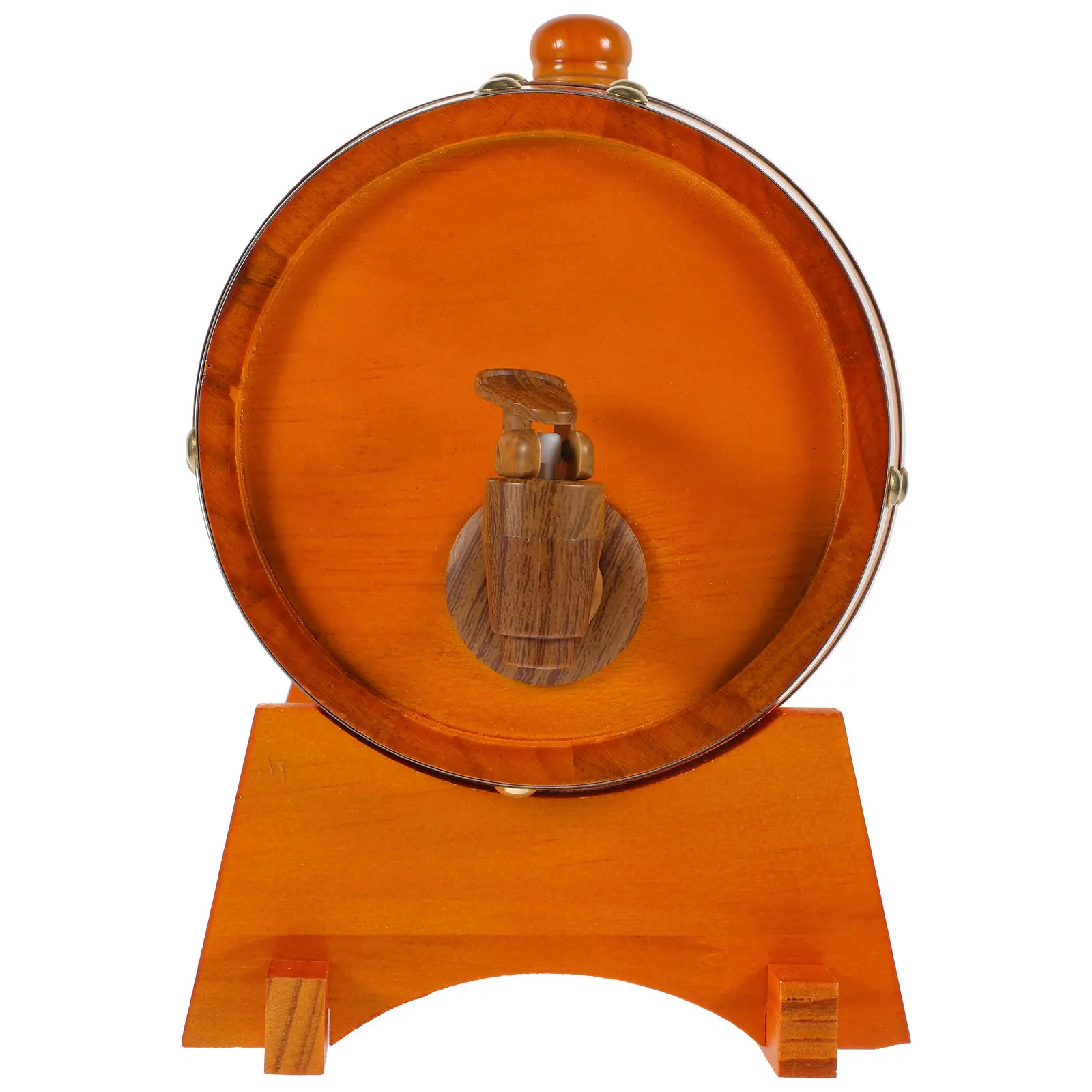 1Set Wood Wine Barrel 1.5L Classic Design Sealed Storage for Red White Wine Whiskey Beer Decorative Barrel Bar Home Office Use