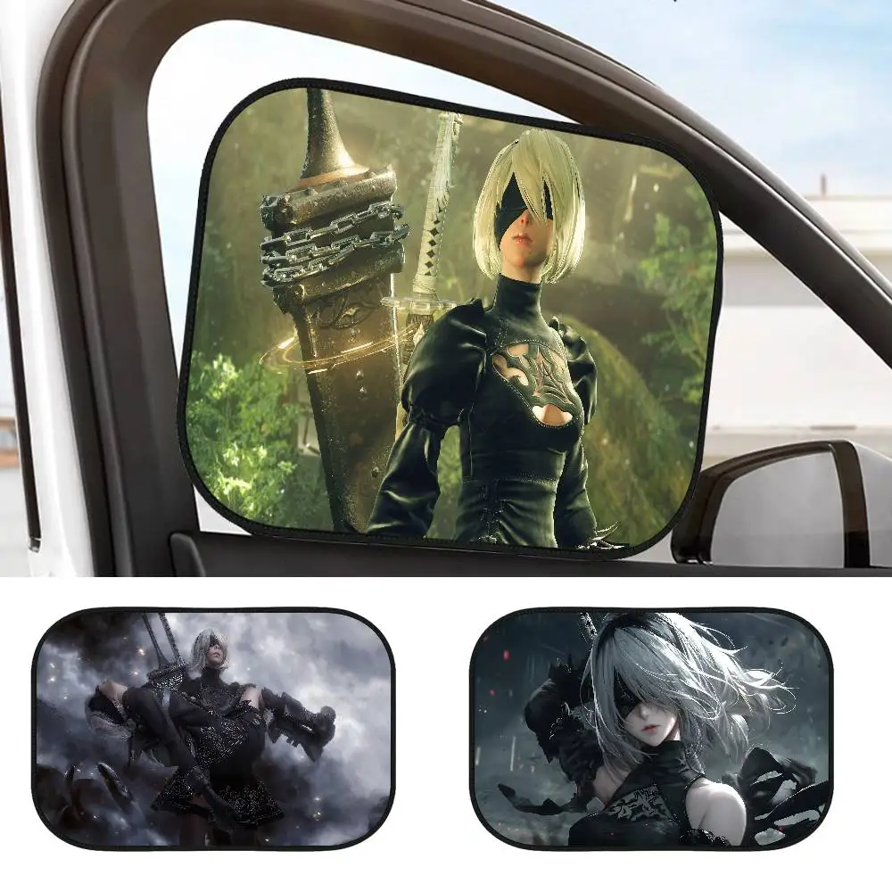 

NieR A-Automata 2B Car Sunshade Summer Car Window Cover Film Sunshade Sunscreen Baby Side Window Sunshade Curtain Sunblock