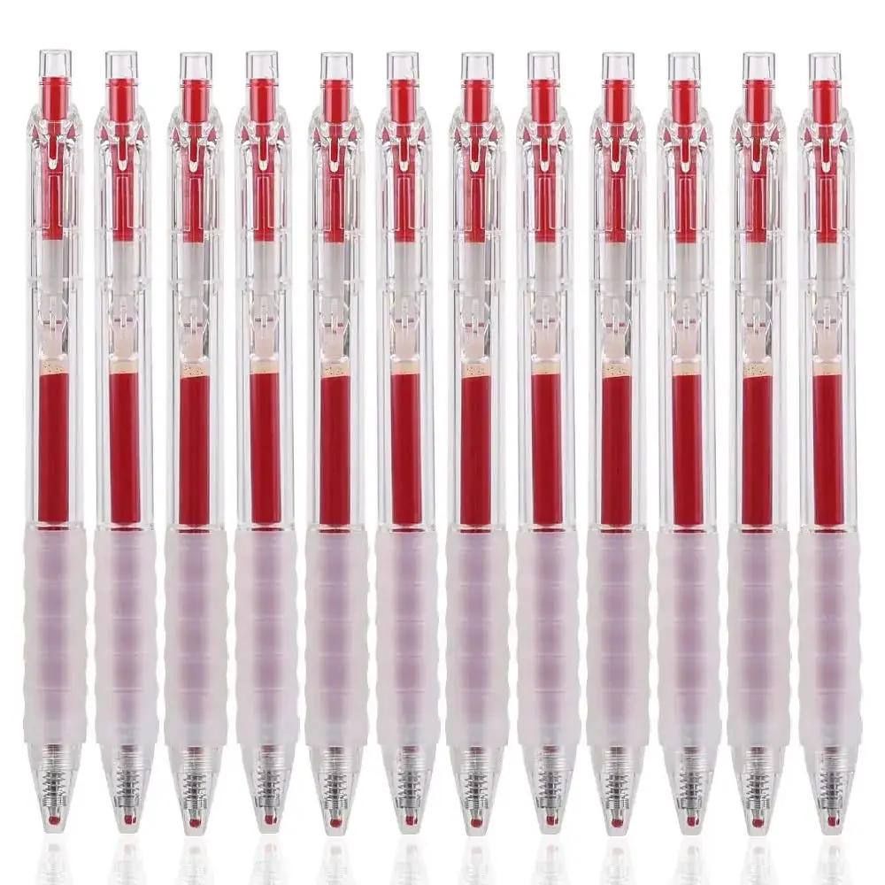 

aihao GP270 Refillable & Retractable Gel Ink Pens with Soft Grip Large Capacity 0.5mm Fine Point 6-Pack (Red)