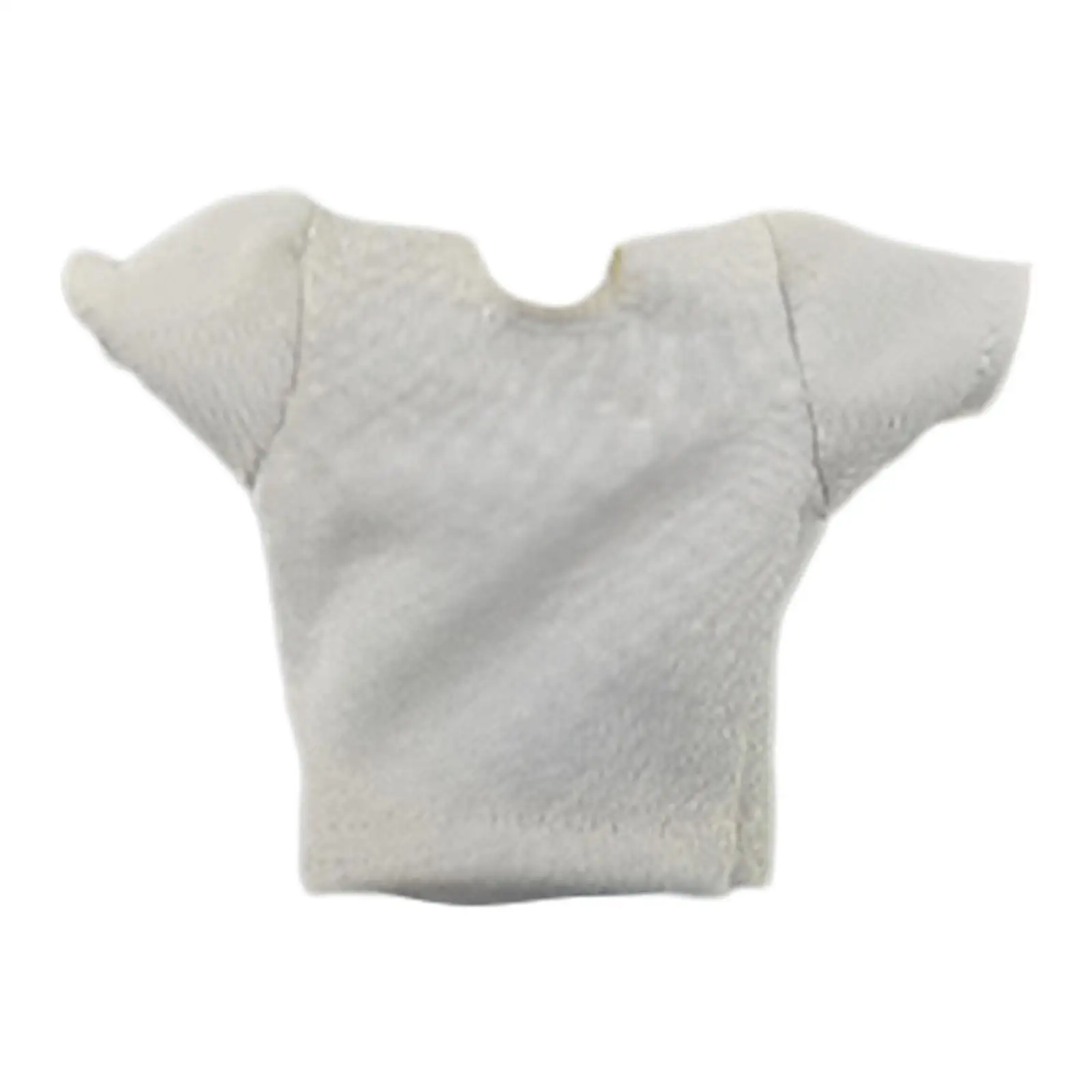 3.75 Polegada boneca masculina figura acessório branco camisa de manga curta para 1 18 escala figura de ação boneca roupa casual