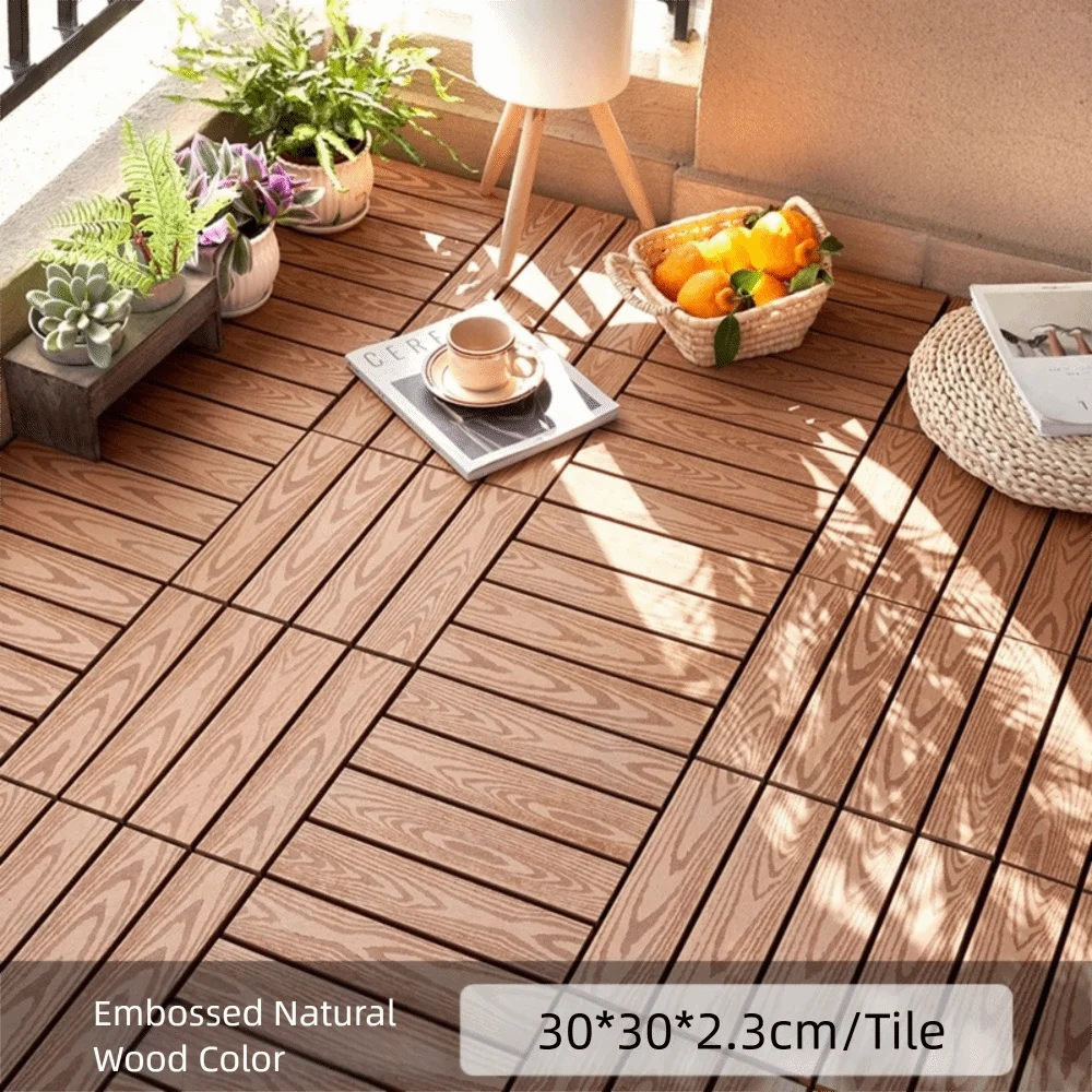 

Новый водонепроницаемый уличный пол из твердой древесины, блокировка, патио, терраса, плитка, установка «сделай сам», самоощающаяся терраса, кирпич, балкон