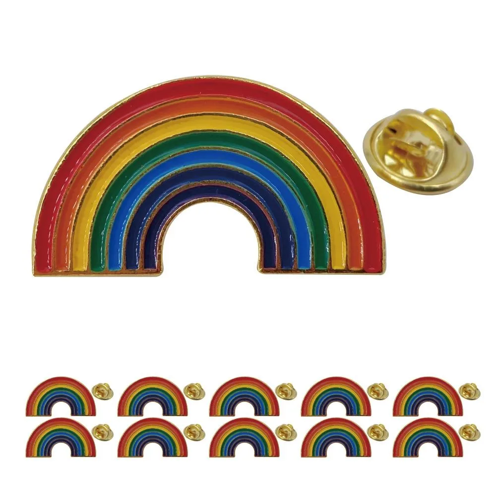 Rainbow Pride Enamel Pins Brooches - LGBT LGBTQ Badges, Metal Alloy Bulk Pack for Pride Events (Multi-Pack Options)