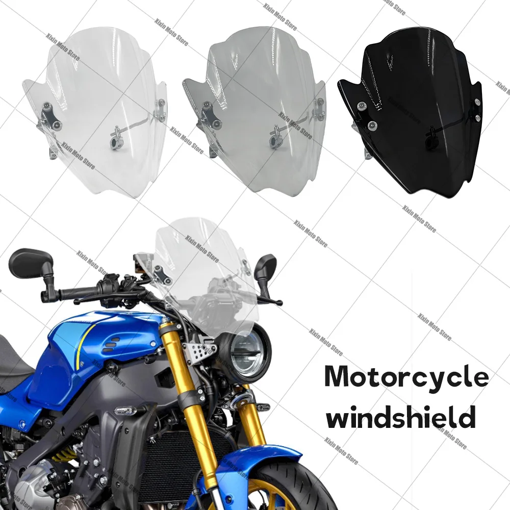 

FOR YAMAHA XSR 900 700 300 250 155 125 new Adjustable Windshield Universal Motorcycle Windscreen Deflector Diameter 22.25.28MM