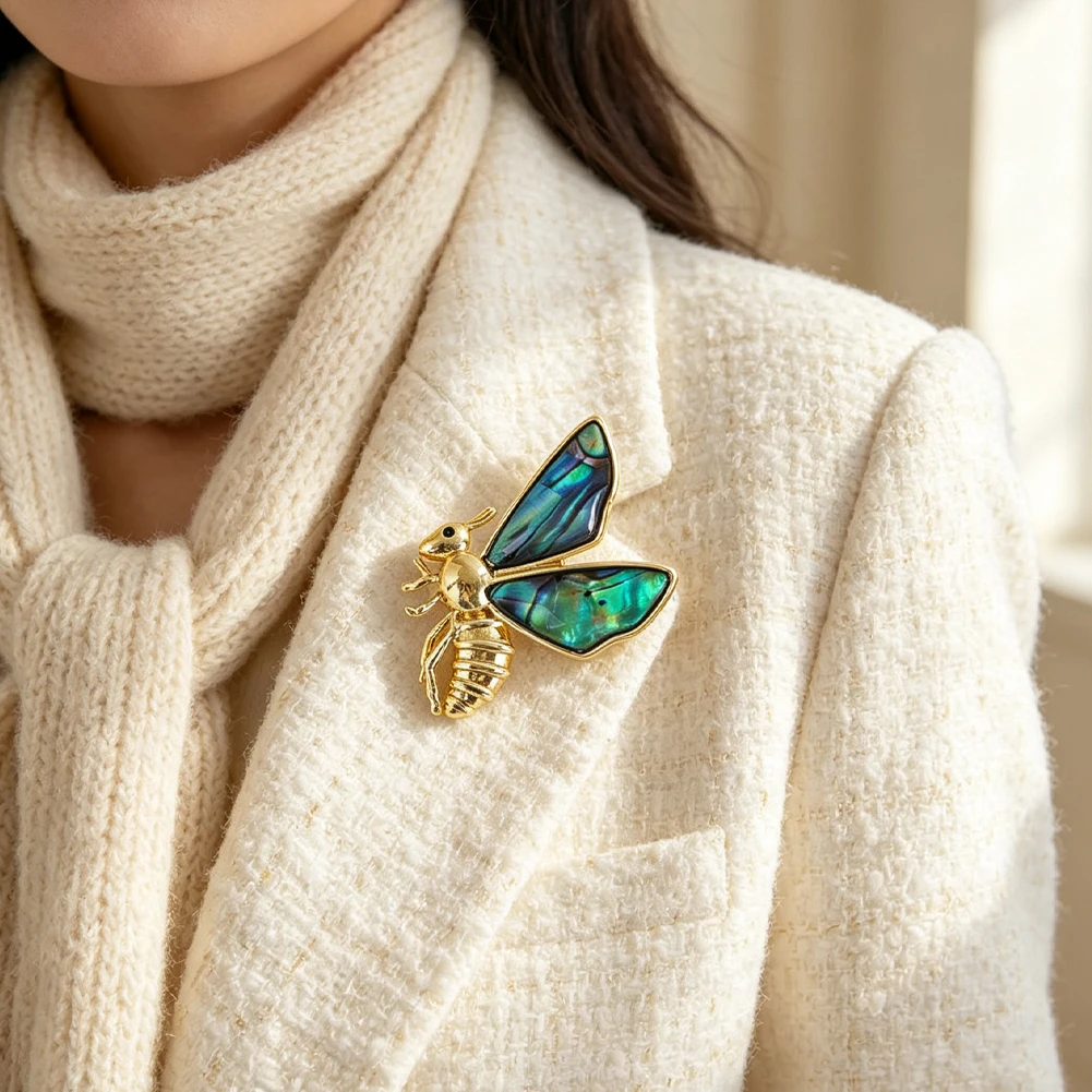 iridescent Abalone Shell Lapel Pin Brooch Butterfly Badges Party Wedding Bouquet Corsage Jewelry DIY Dress Suit Bag Decor Gifts