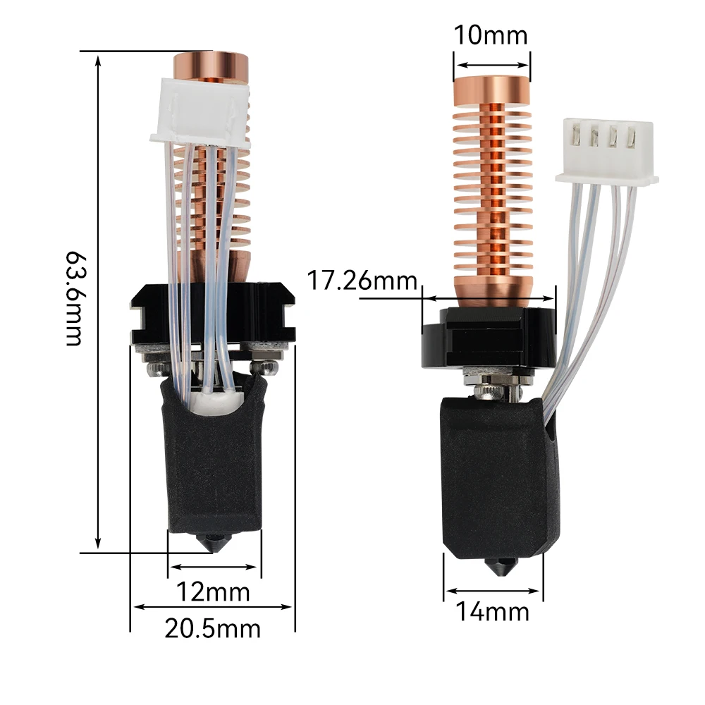 Upgrade Hotend For Flashforge Adventurer 5M / 5M Pro Hotend Nozzle Replacable Caremic Hotend Faster Heating AD5M Pro Nozzle 280℃