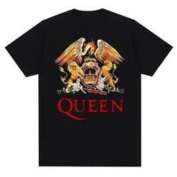 Vintage Queen Rock Music Band Printed Summer T Shirt Fashion Men Women 100% Cotton T-shirt Short Sleeve Tees Streetwear Clothing