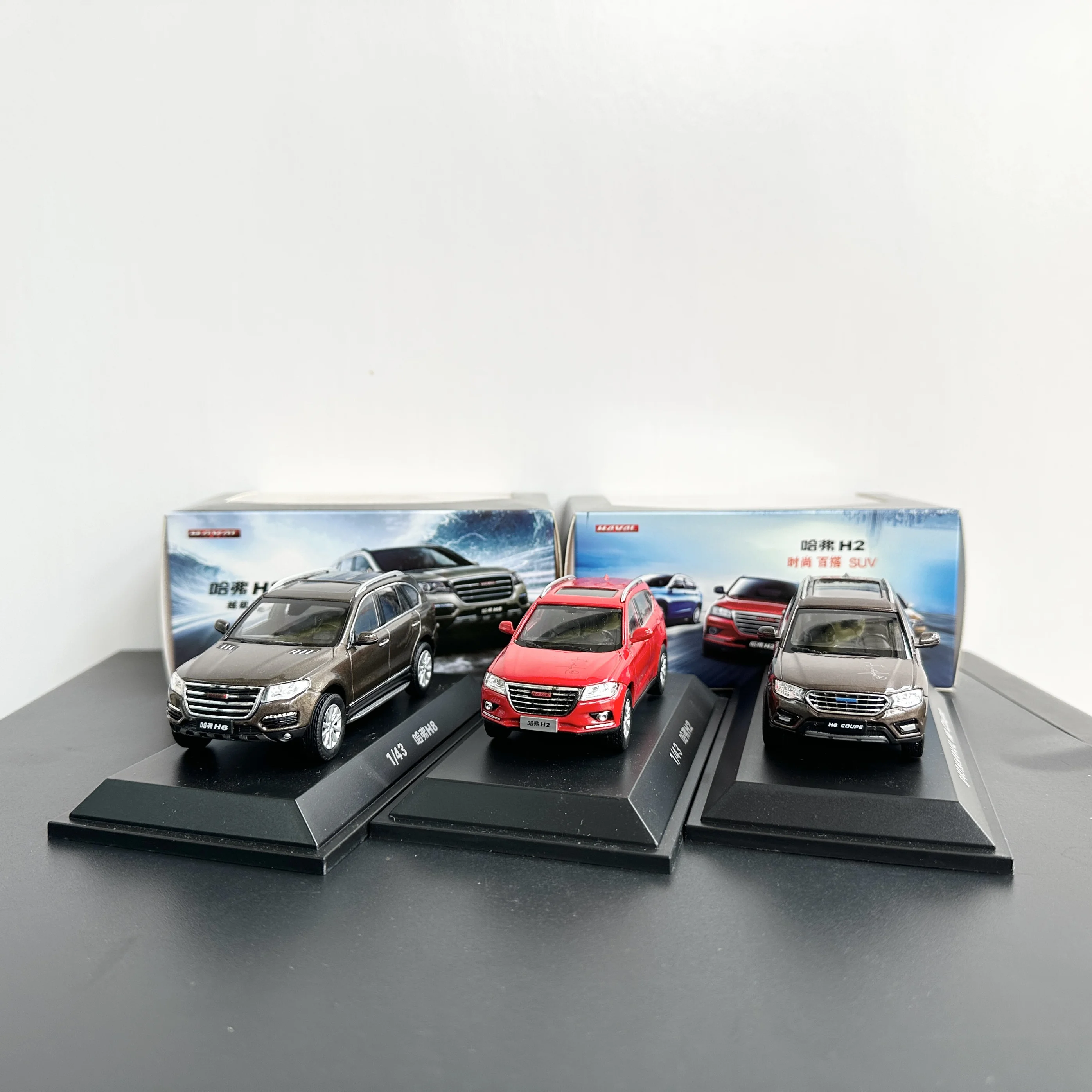 1:43 원래 공장, 만리장성 Haval H2 H6 H8 자동차 모델, 풀백 자동차가 포함된 시뮬레이션 합금 자동차 모델