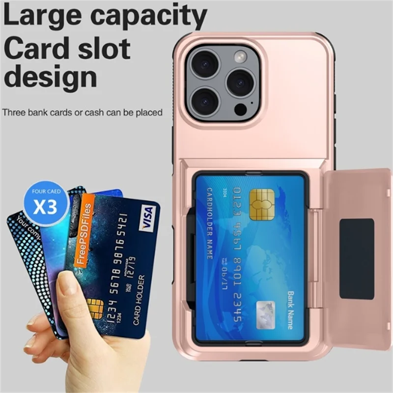 

Card Pocket Kickstand Cover for iPhone 16 Pro Max 15 Plus 14 pro 13 12 11 Shockproof Flip Hidden Card Holder Wallet phone case