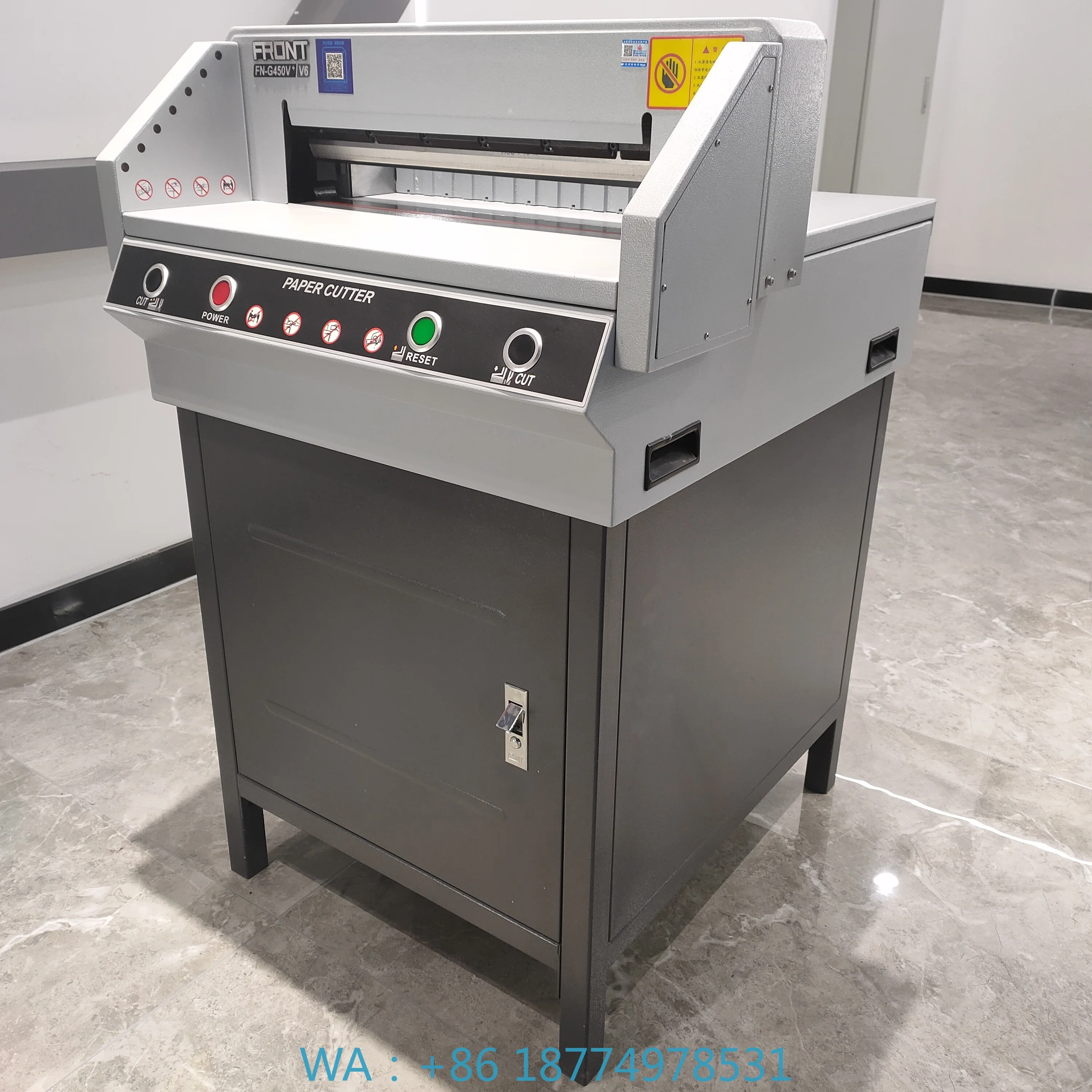 

achine 450mm Paper Cutter with Manual Push Paper for Hot SaleG450V+ Electric Paper Cutting M