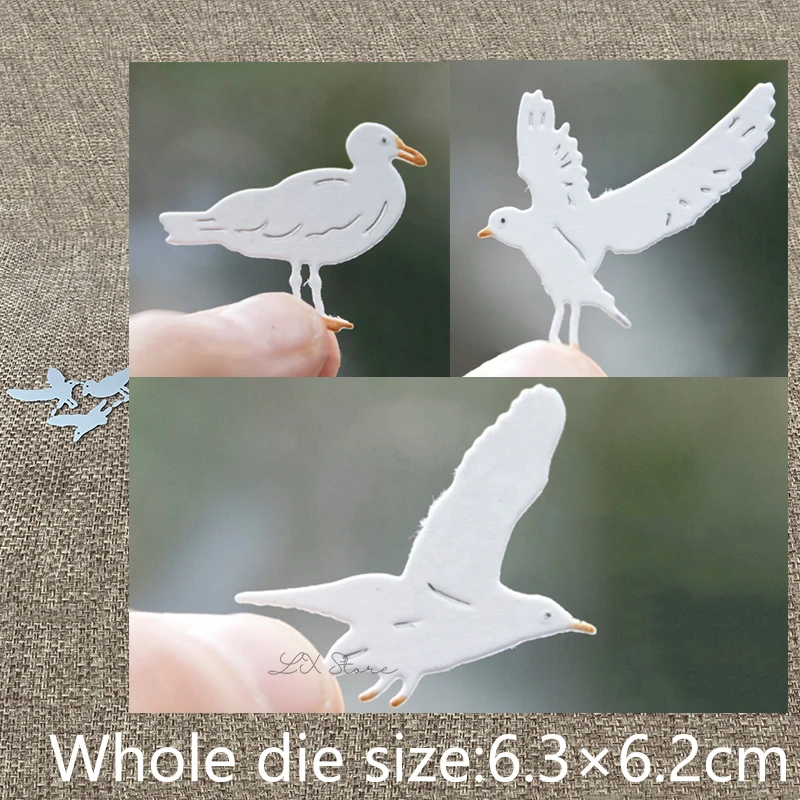 New Design Craft Metal stencil mold Cutting Dies 3pcs Seagull decoration scrapbook die cuts Album Paper Card Craft Embossing