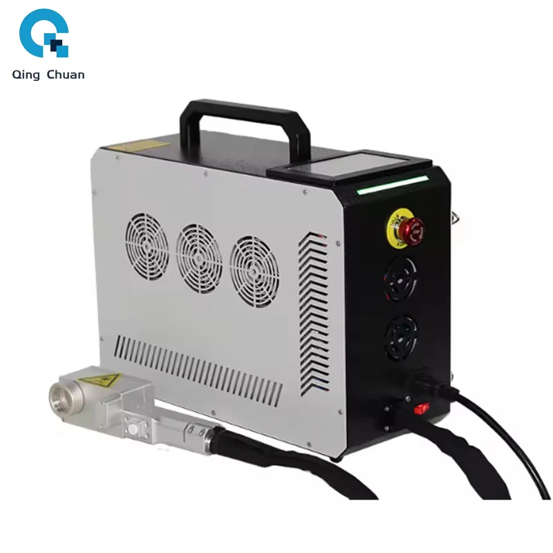 Rucksack Handheld 50W 100W Laser Lack Abisoliermaschine Rostentfernung Farbe Ölentfernung Pulslasermaschine zu verkaufen