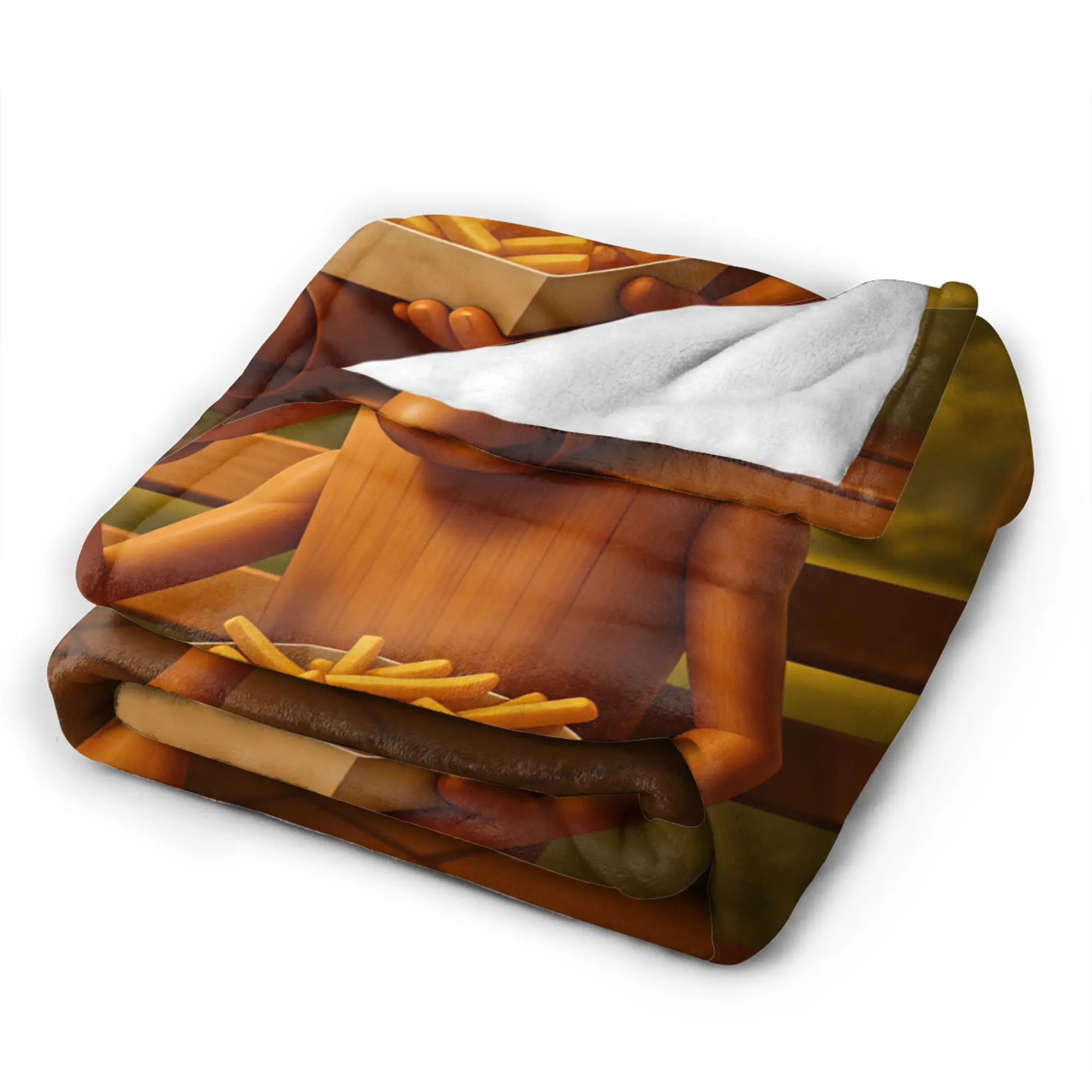 Tung Tung Sahur Park Snack Time Cartoon Blankets Quality Soft Comfy  Throw Blanket Winter Travel Car Sofa Home Novelty Bedspread