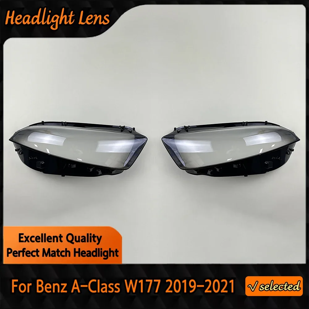 

For Benz A-Class W177 A180 A200L 2019 2020 2021 Headlamp Cover Headlight Shell Lens Plexiglass Replace Original Lampshade