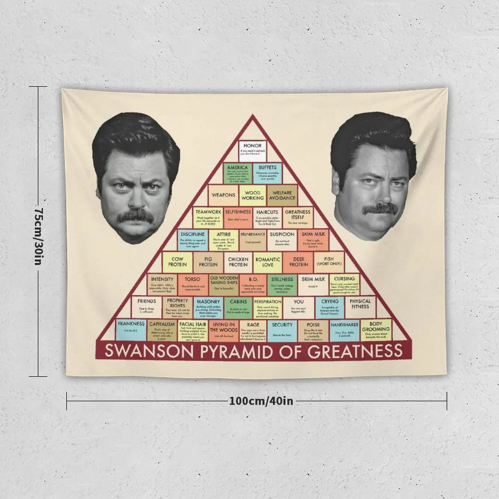 New Swanson Pyramid of Greatness Tapestry Luxury Living Room Decoration Wall Decorations