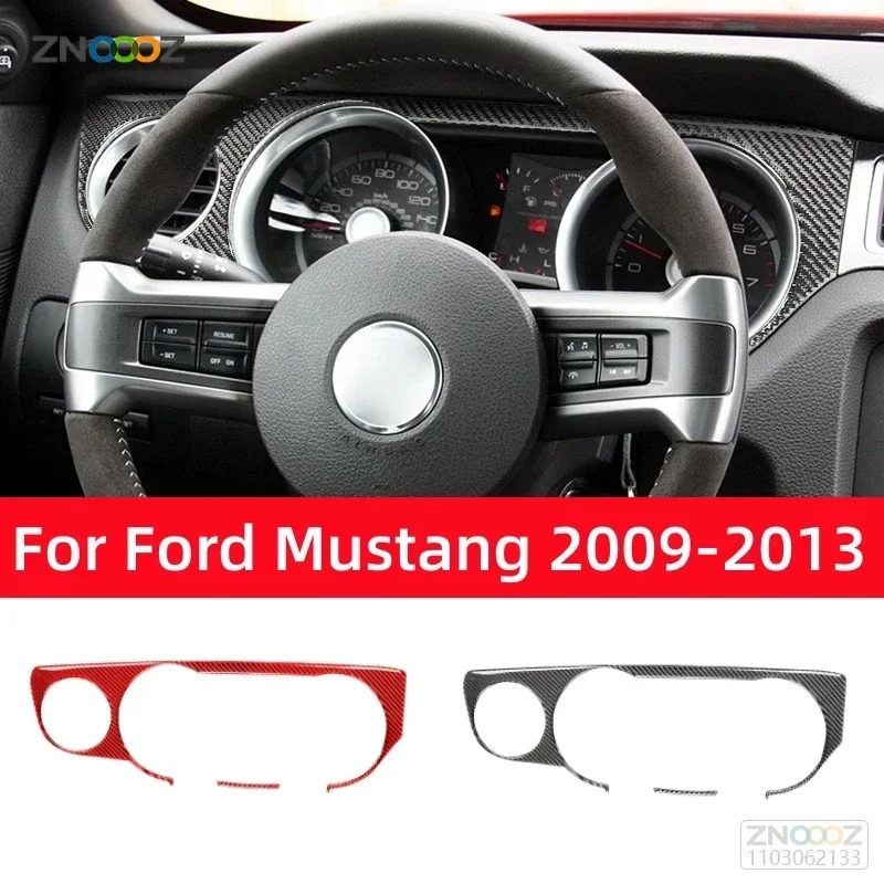 For Ford Mustang 2009-2014 Accessories Carbon Fiber Interior Car Car Speedometer Surround Decoration Sticker Decal Trim Cover