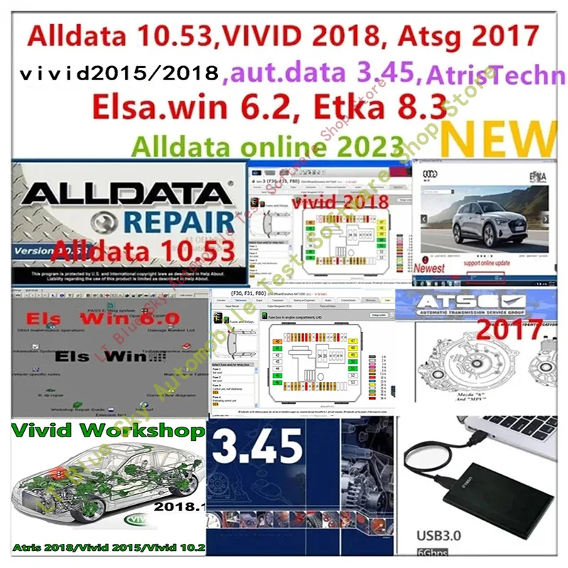 2023 autogereedschap alldata online software autoreparatie Alldata 2014 autodata 3.45 vivid 2015/2018 elsawin 6.0 etka 8.3 Stakis Technik