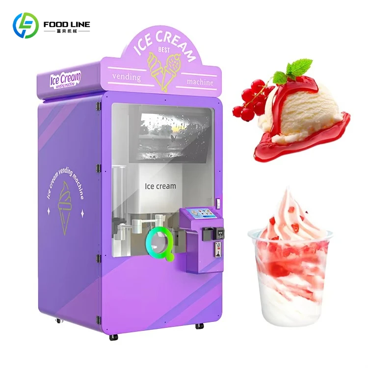 Customized Hot-selling modern commercial intelligent automatic ice cream vending machine