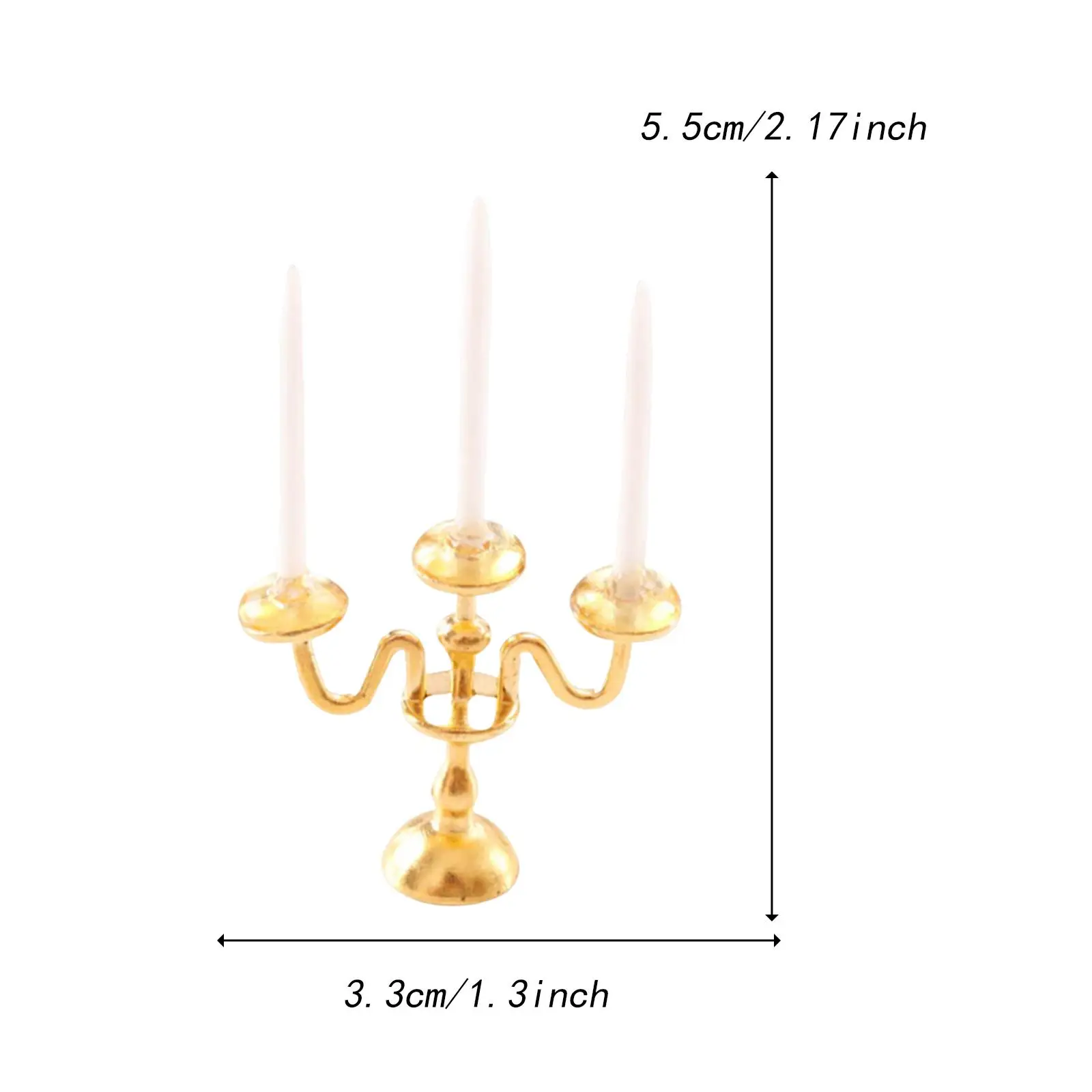 Doll House Candlestick 1/12 Dollhouse Candle Holder for Bedroom Fireplace