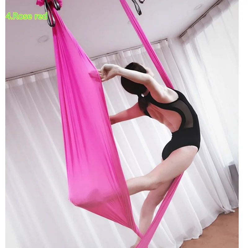 8.2 Meters Yoga Hammock Fabric Anti Gravity Yoga Accessories Aerial Silks Yoga Swing Traction Device Fitness