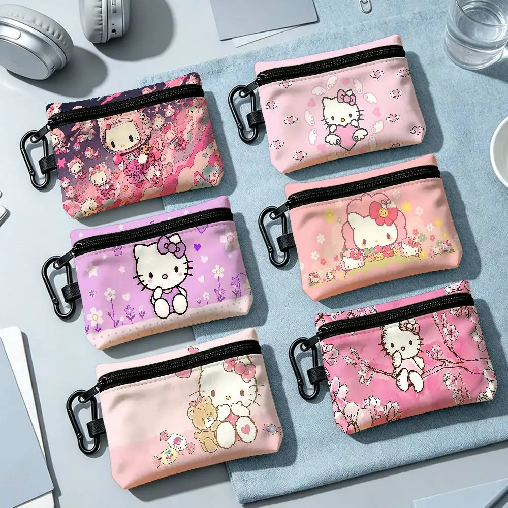 Cat Y-KittyS Fashion Wear-resistant Oxford Cloth Coin Purse Portable Backpack Hanging Card Storage Bag
