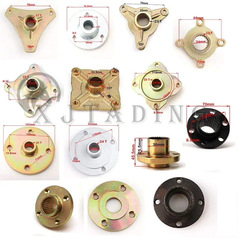 17T 23T 24T 28T 31T 32T 38T Rear Wheel Hub Sprocket Hub For China 50cc-250cc ATV Go Kart UTV Buggy Golf Cart Quad Bike Parts