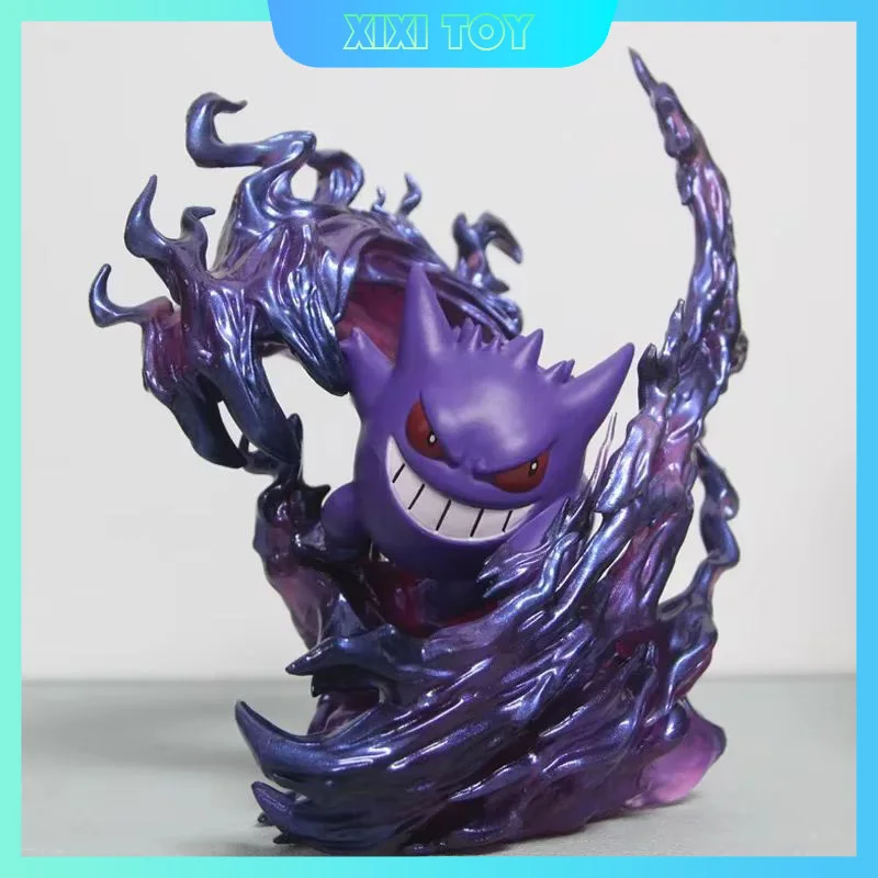 Nowy Pokemon Gengar 18cm Cartoon Action Figure Gengar Ghost Claw Anime Collectible Model Pvc Statue Toy Ornament Doll Gifts