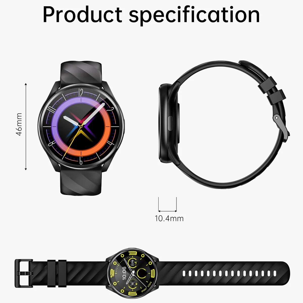 696 جديد بلوتوث دعوة Smartwatch مقاوم للماء الرياضة مراقب معدل ضربات القلب صوت مساعد ساعة ذكية المرأة رسالة دفع سوار