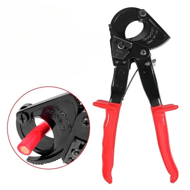 

Ratchet cable shearing Copper and aluminum cable clippers, wire gear scissors