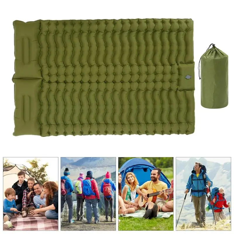 Imagem -06 - Ultraleve Camping Colchão Dormir Air Pad Prova Resistente à Água Extra-grosso Built-in pé Bomba Cama de Dormir Compacto Pessoas