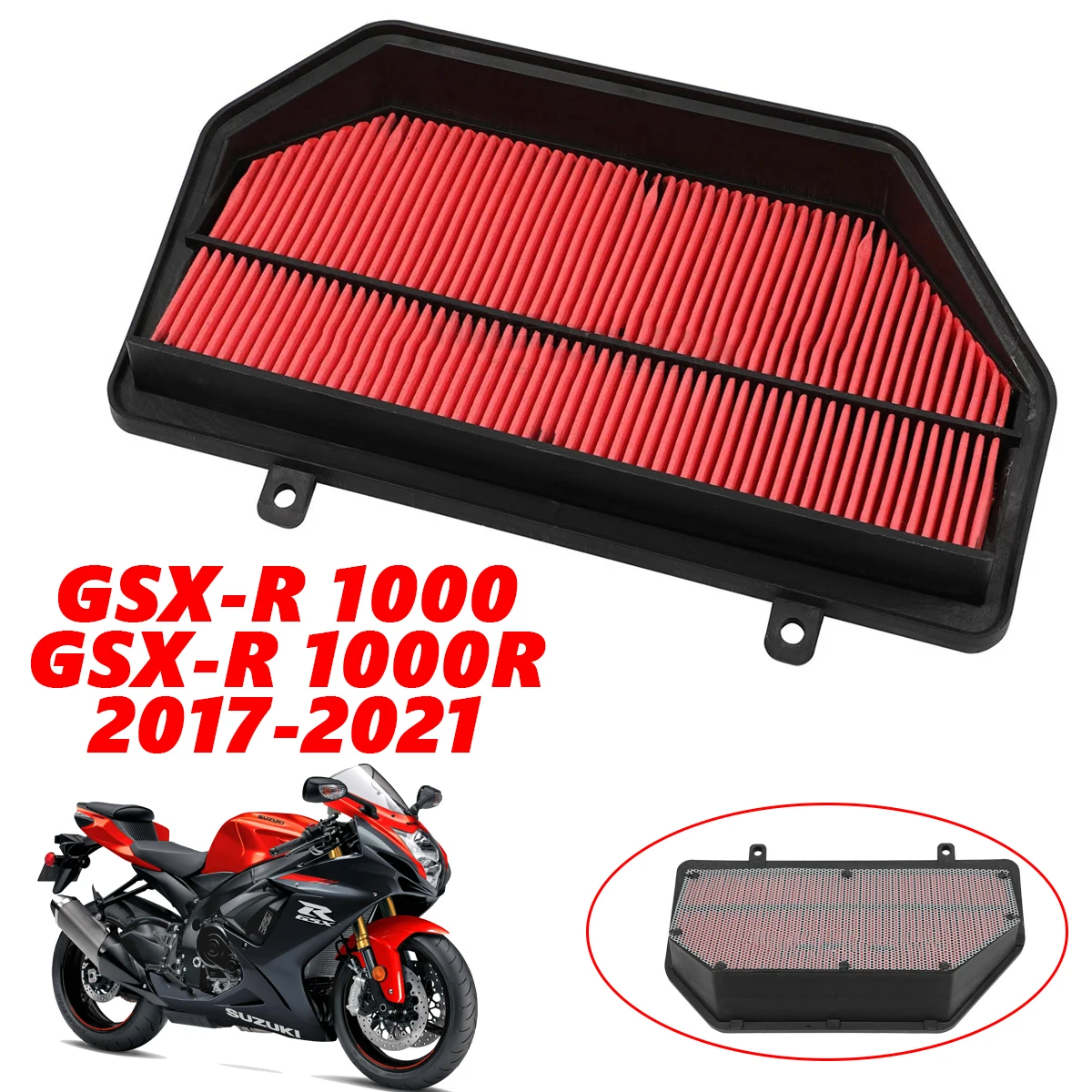Motorcycle Replacement Air Intake Filter Cleaner Air Filter Element For Suzuki GSXR1000 GSX-R1000 GSXR 1000R 2017-2021