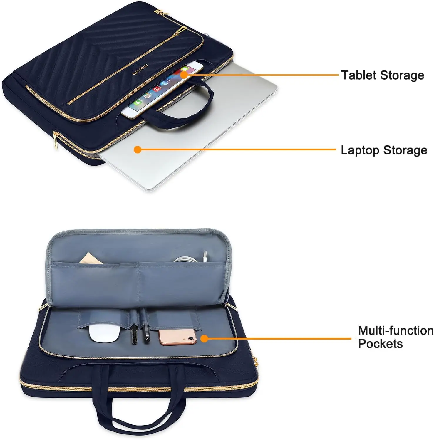 Laptop Bag Handbag 13 14 15 16 inch for MacBook Air Pro M1 M2 M3 HP Dell Notebook Shoulder Sleeve Protective Computer Briefcase