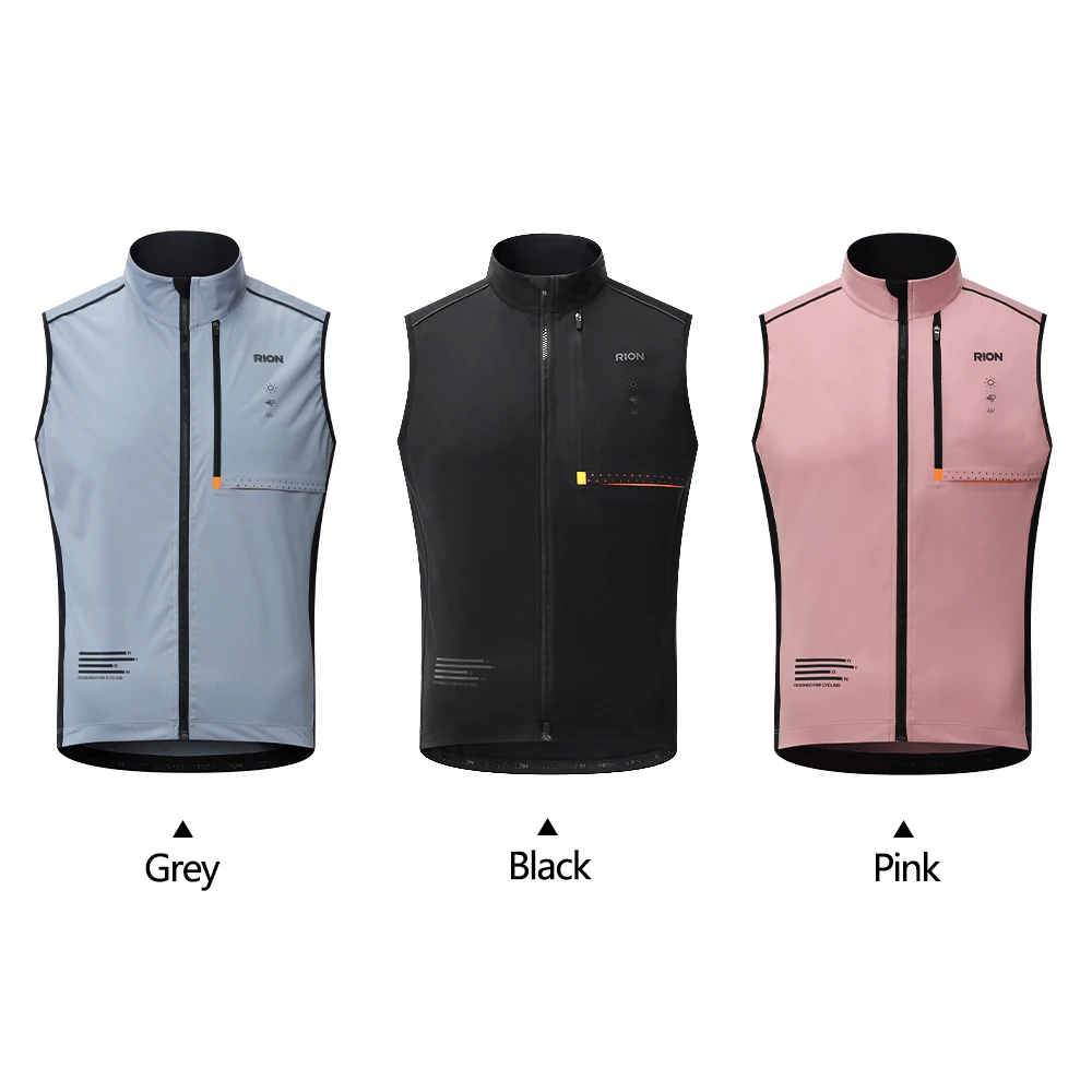 RION Cycling Vest Women Windproof Waterproof Sleeveless MTB Vests Outdoor Sports Motorcycle Road Bike Bicycle Clothing Unisex