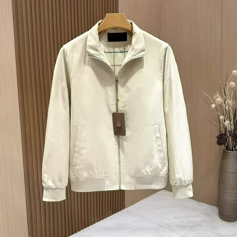 

Итальянский LP старый денежный стиль 25, весенне-осенний кардиган с воротником-стойкой, кашемировая куртка на молнии, куртка