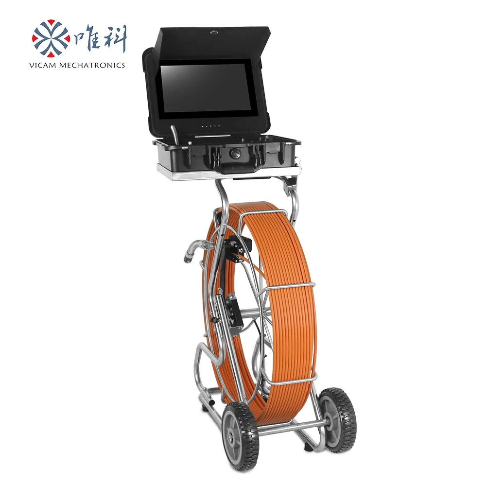 Vicam melhor vendedor full hd 1080p câmera de inspeção de tubulação analógica rotação de 360 graus com 33mm pan tilt foco manual 512hz sonda