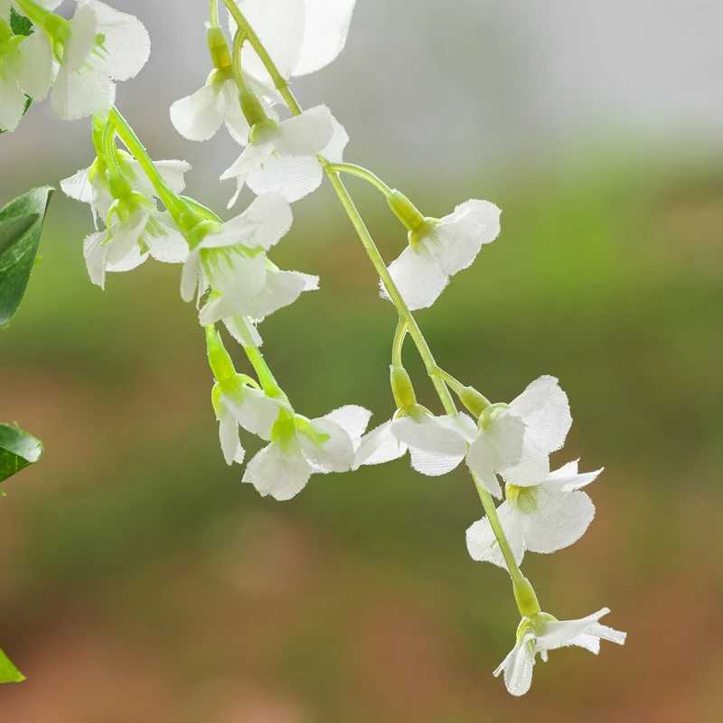 1.8 متر الاصطناعي الوستارية الكرمة الروطان زهرة الحرير سلسلة جارلاند النباتات أوراق الشجر في الهواء الطلق المنزل ورد صناعي معلقة الجدار الديكور #4