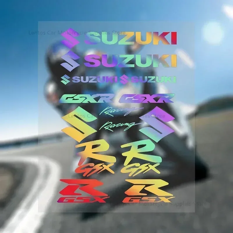 Adequado para suzuki corpo adesivos reflexivos modificado motocicleta decalques à prova dwaterproof água suzuki logotipo do carro adesivos gsx puxar flor uy