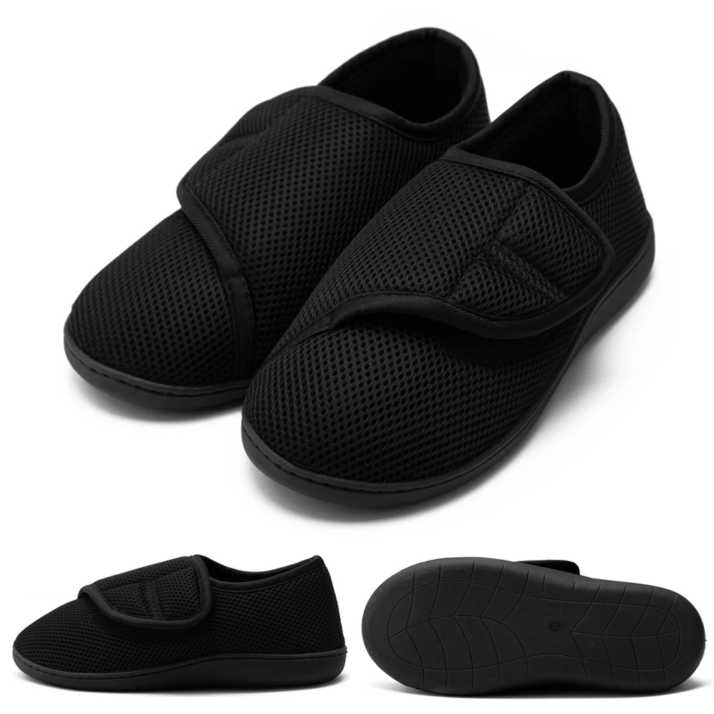 

Unisex Diabetic Shoes Slip- Orthopedic Shoes Non-Slip Lightweight Edema Sneakers Hook and Loop Sneakers for Plantar Fasciitis