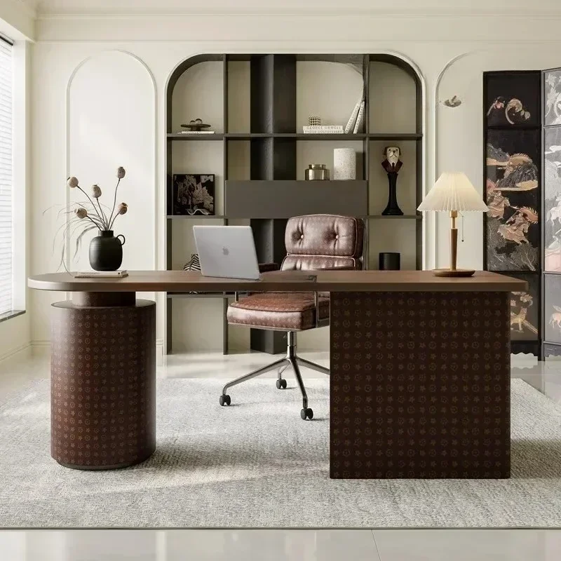 

AAMedieval стильный стол из массива дерева, домашний письменный стол, высококачественный письменный стол, итальянский минималистичный дизайн