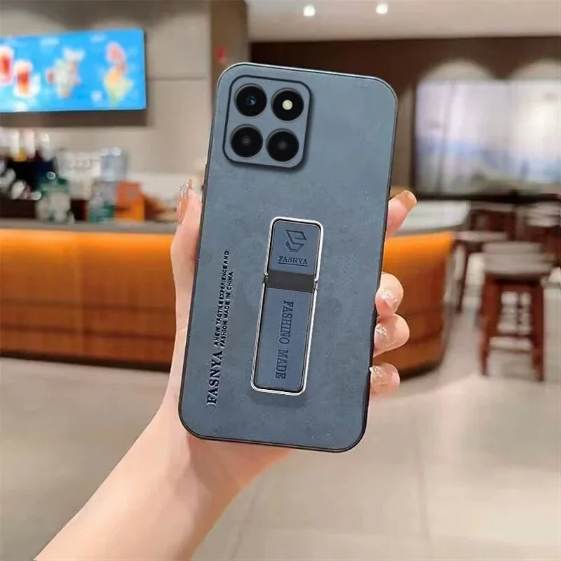 Sheep Bark Skin Delicate Leather Case For iPhone 13 Pro Max 11 Xr X 7 8 14 13 15 Pro Max Bracket Cover