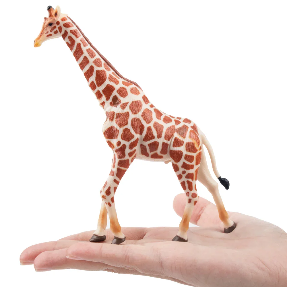 Toymany Simulazione Giraffa Fauna Selvatica Modello Animale Giocattolo Mini Figure Bambole Action Figurine Giocattoli Regalo per Bambini Decorazione Torta