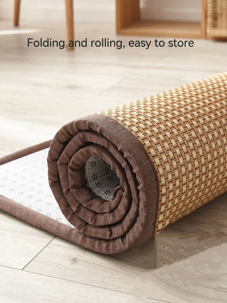 Tatami Mattress Japanese Rattan Mat Carpet Bedroom Balcony Sleeping  Pad Summer Baby Crawling Mat  Anti-fall Floor Cooling Mat