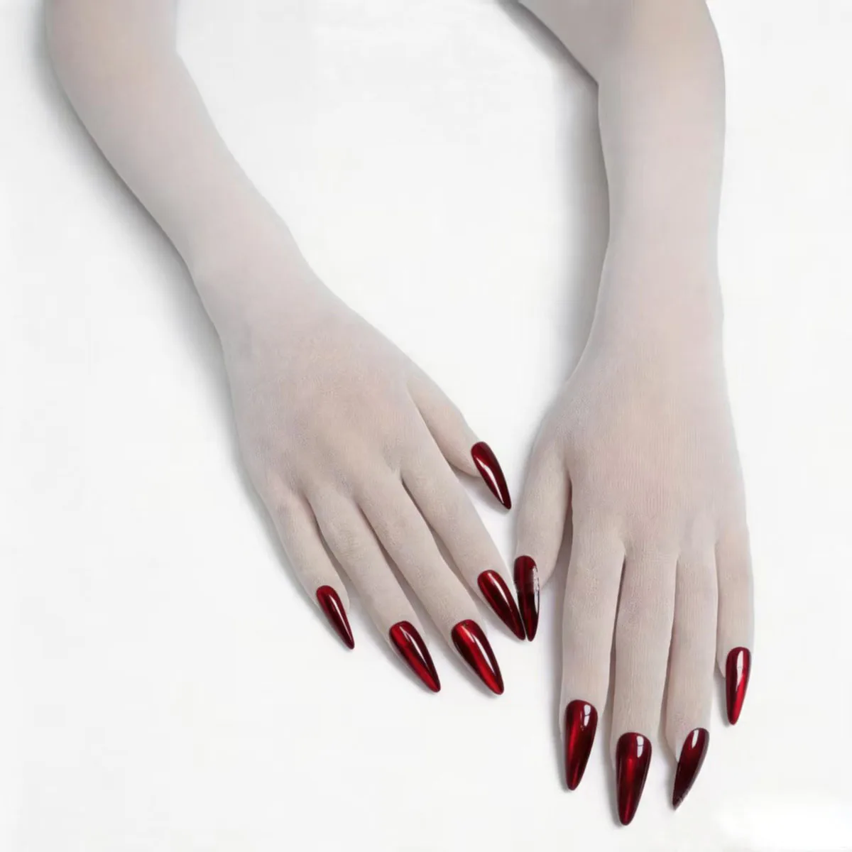 Ultradünne nahtlose Strumpfhandschuhe – 3D-Katzenaugen-Nagelabdeckungen – modische Fünf-Finger-Strumpfhandschuhe – dekorative Handschuhe – Detail 24